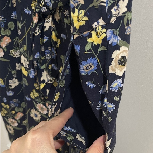 LOFT Navy Floral Jumpsuit - Picture 7 of 7